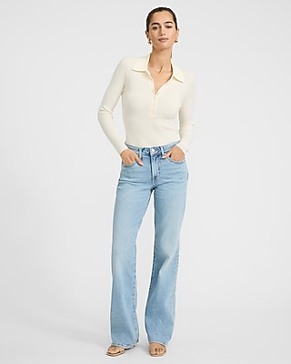 Mid Rise Light Wash Bootcut Jeans