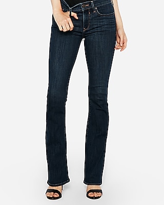 black mid rise bootcut jeans