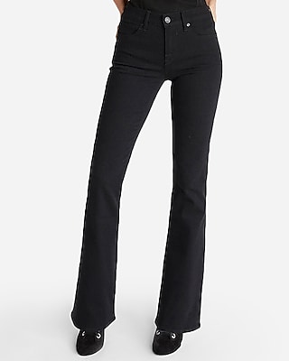 women's mid rise black jeans