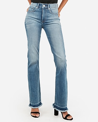 frayed bootcut jeans