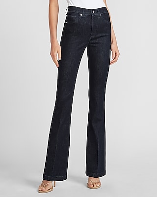 black bootcut jeans high waisted
