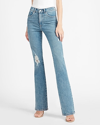 ripped bootcut jeans