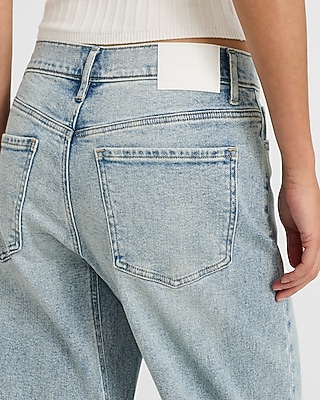 Low Slung Light Wash Barrel Jeans