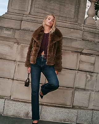 High Waisted Straight Dark Wash Jeans