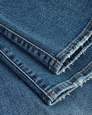 High Waisted Medium Wash Straight Ankle Jeans