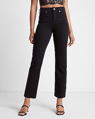 High Waisted Light Wash Relaxed Straight Ankle Jeans