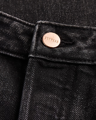 Low Rise Black Baggy Straight Jeans