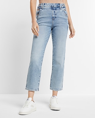 HR STRAIGHT ANKLE SUNSET W BTTN DETAIL 9111640:LIGHT DENIM 21:2 SHORT