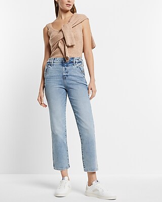 HR STRAIGHT ANKLE SUNSET W BTTN DETAIL 9111640:LIGHT DENIM 21:2 SHORT