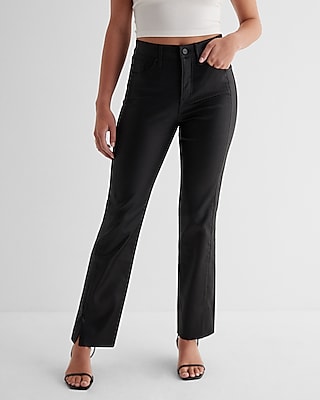 High Waisted Black Straight Ankle Jeans Express