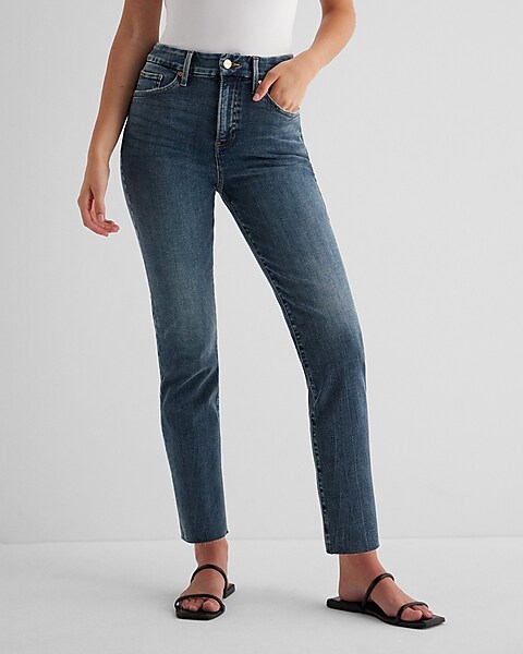 EVERSTRETCH STRAIGHT WITH RAW BOTTOM JEAN