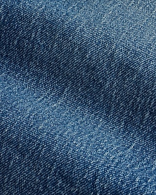 High Waisted Medium Wash Straight Ankle Cargo Jeans