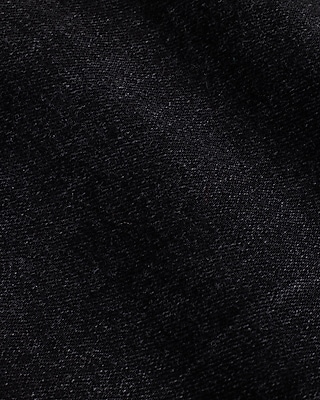 High Waisted Black Rhinestone Button Modern Straight Jeans