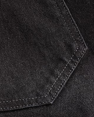 High Waisted Black Straight Jeans