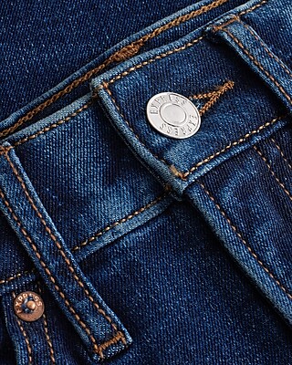 High Waisted Dark Wash Straight Ankle Jeans