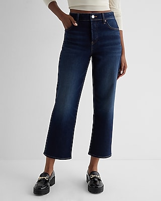 Editor Super High Waisted Fleece-lined Straight Ankle Pant