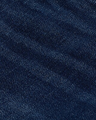 High Waisted Dark Wash Drop Hem FlexX Straight Ankle Jeans