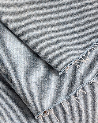 High Waisted Satin Waistband Relaxed Ankle Straight Jeans