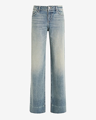 Low Rise Light Wash 50/50 Rigid Stretch Relaxed Straight Jeans