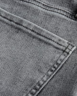 High Waisted Gray Wash FlexX Straight Ankle Jeans