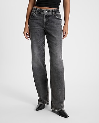 Low Rise Light Wash Cuffed Baggy Jeans | Express