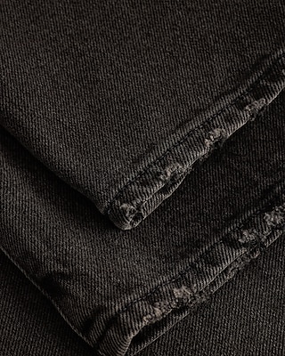 High Waisted Black Wash 50/50 Rigid Stretch Modern Straight Jeans