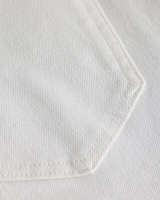 High Waisted White Straight Ankle Jeans