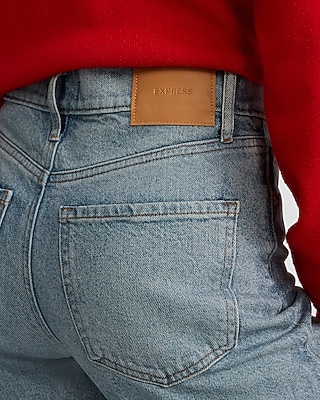 High Waisted Light Wash Straight Ankle Jeans - image 5