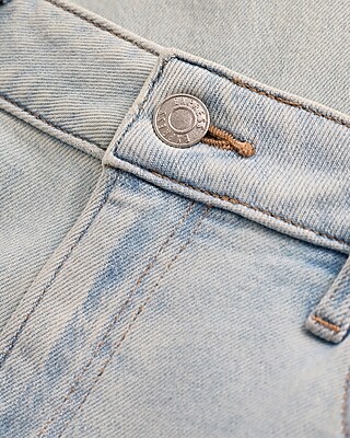 Low Rise Light Wash Relaxed Straight Cargo Jeans