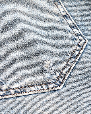 Low Slung Light Wash Ripped Baggy Jeans