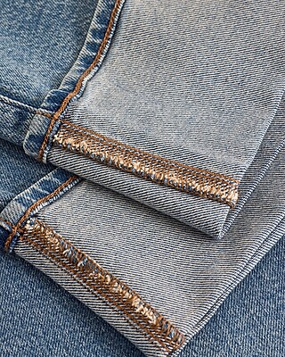Low Rise Light Wash Cuffed Baggy Jeans