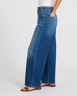 Low Rise Medium Wash Baggy Jeans