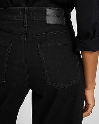 Mid Rise Black Barrel Jeans