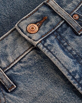 High Waisted Medium Wash Relaxed Straight Jeans