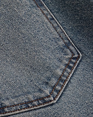 High Waisted Medium Wash Relaxed Straight Jeans