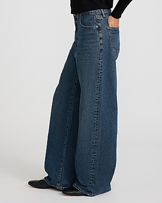 Low Slung Medium Wash Baggy Jeans - image 2