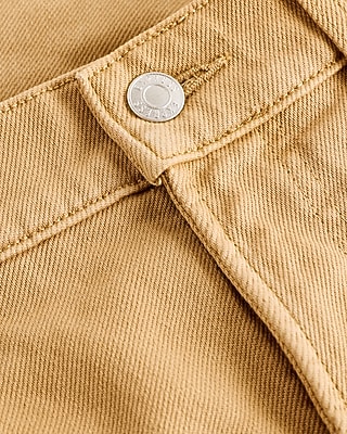 Mid Rise Tan Barrel Jeans