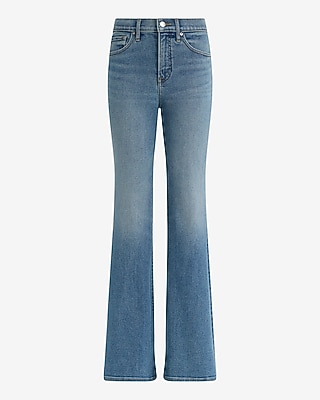 High Waisted Light Wash '70s Flare Jeans