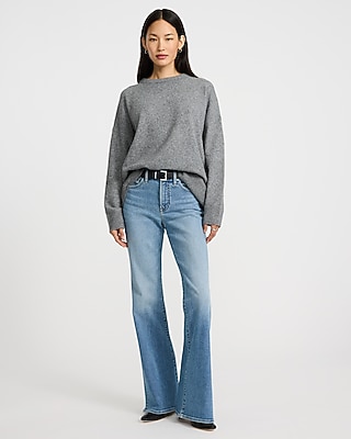 High Waisted Light Wash '70s Flare Jeans