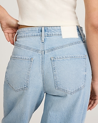 Low Slung Light Wash Ripped Baggy Jeans