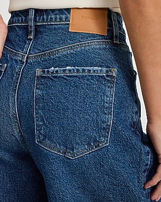 Low Slung Dark Wash Baggy Jeans