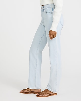 High Waisted Light Wash Straight Jeans - image 2