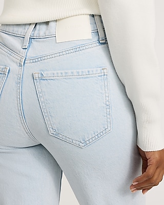 High Waisted Light Wash Straight Jeans - image 3