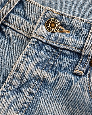 High Waisted Light Wash Straight Ankle Jeans