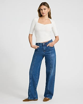 【美品】highwaist vintagelike straight denim サステナブル】ヴィンテージライク ハイウエストストレートデニム