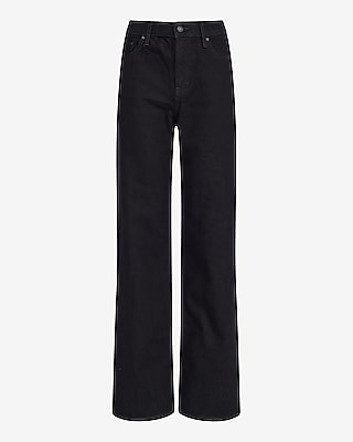 High Waisted Black Relaxed Straight Jeans - image 4