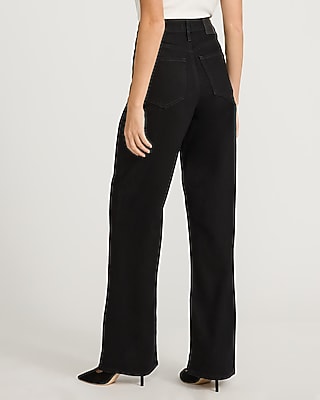 High Waisted Black Relaxed Straight Jeans - image 2