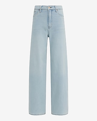 Low Slung Light Wash Baggy Jeans