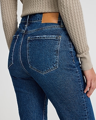 High Waisted Dark Wash Straight Jeans - image 5