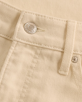Low Slung Ivory Baggy Jeans